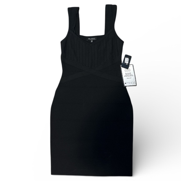Guess Black Sleeveless Knit Bodycon Dress Size 8 NWT - Picture 7 of 7
